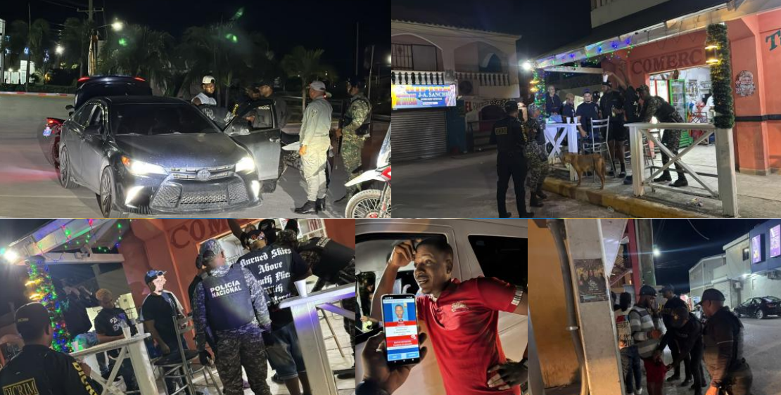Redadas nocturnas dejan 36 detenidos bajo investigación en Bávaro