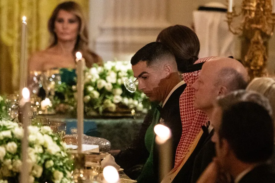Cristiano Ronaldo cena con Trump en la Casa Blanca como parte de la delegación de Arabia Saudí
