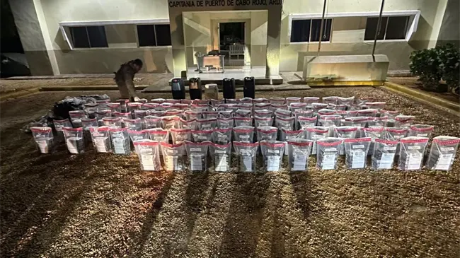 Autoridades confiscan 484 paquetes de presunta cocaína en operativo realizado en Pedernales