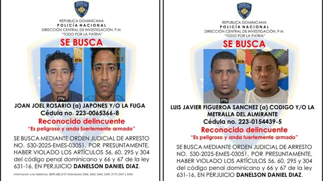 Policía identifica a dos hombres vinculados a un homicidio en El Almirante
