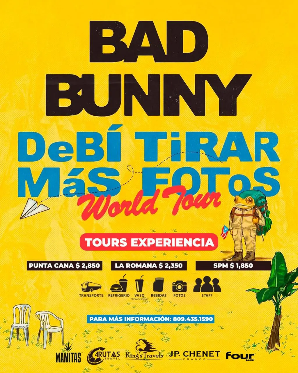Tours Experiencia anuncia viaje exclusivo al concierto “DeBí Tirar Más Fotos World Tour” de Bad Bunny