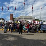 Comunitarios de Santo Domingo marchan para exigir el cese de desalojos forzosos