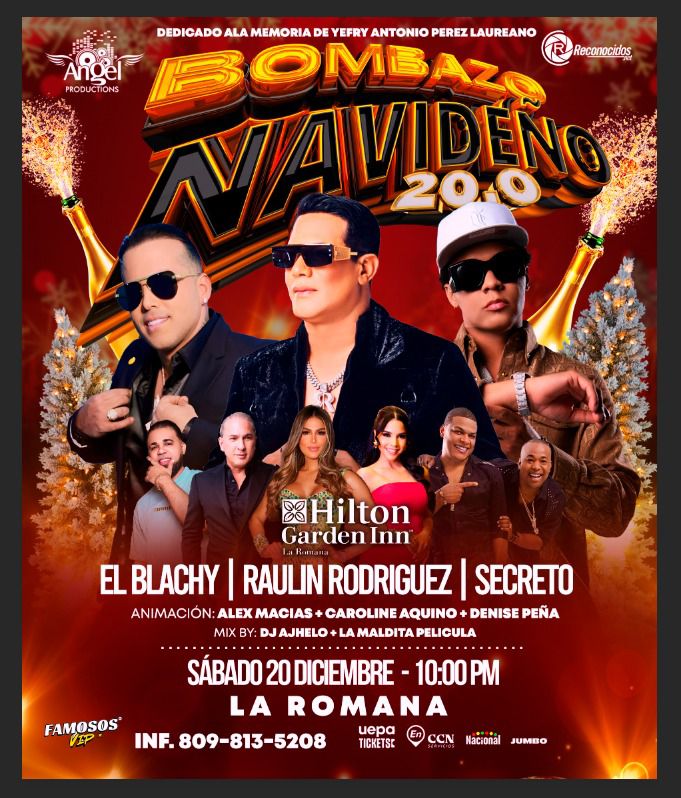 La Romana se prepara para vivir el “Bombazo Navideño 2025” con Raulin Rodríguez como figura estelar