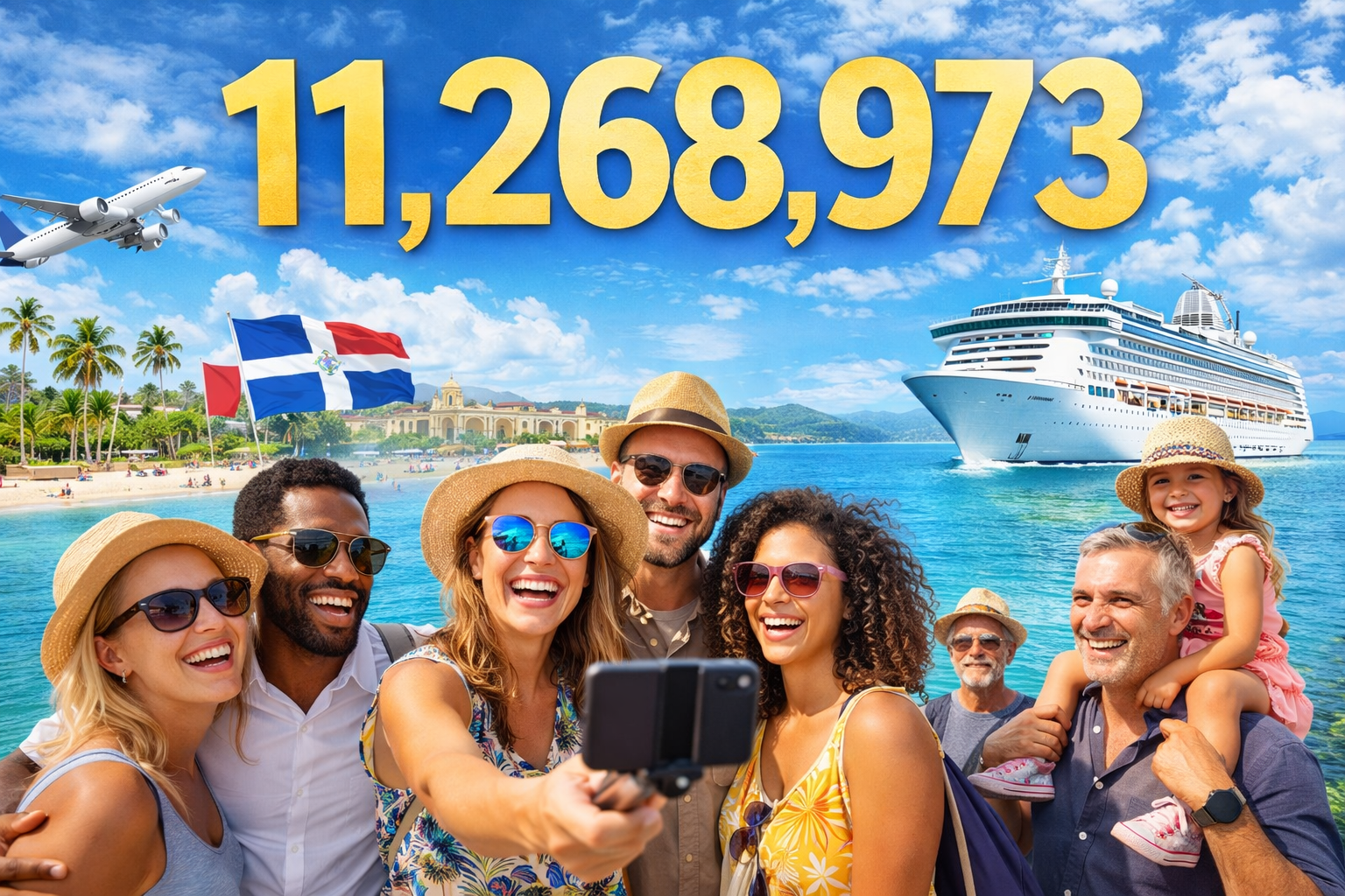 RD supera récord turístico con más de 11.2 millones de visitantes al 24 de diciembre