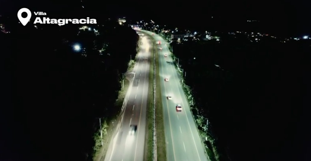 RD Vial reforzó iluminación en Autopista Duarte con 600 nuevas lámparas