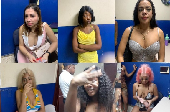 36 trabajadoras sexuales retenidas por asedio y engaño a turistas