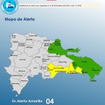 COE amplía niveles de alerta en 11 provincias por vaguada y sistema frontal que provocarán aguaceros intensos