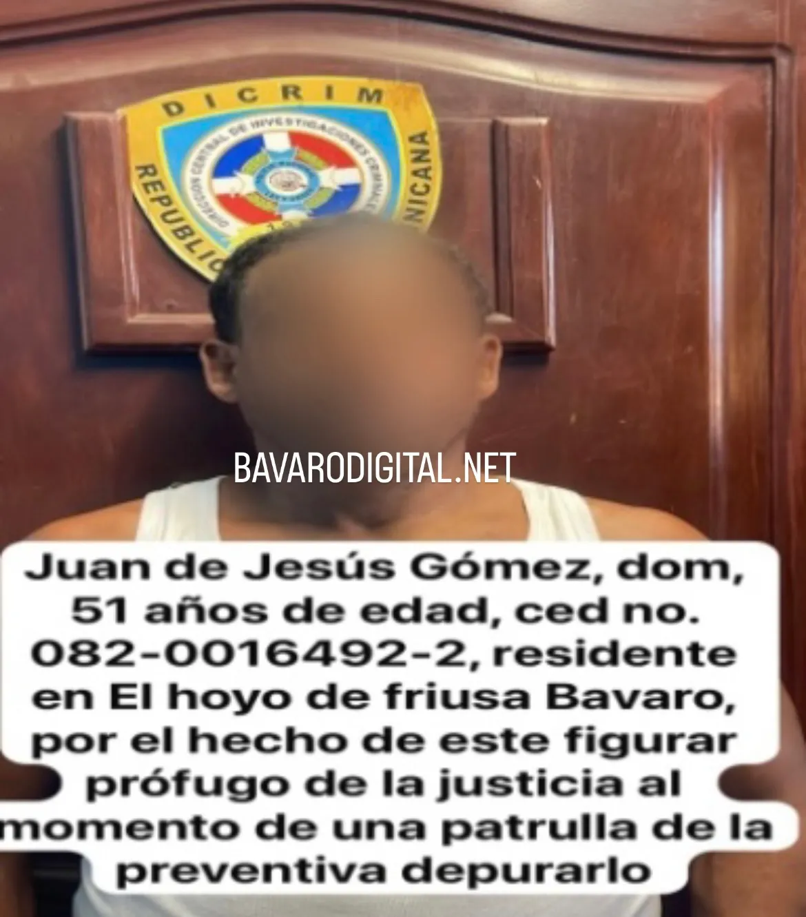 Detienen hombre en Friusa tras salir “en rojo” en sistema de depuración policial