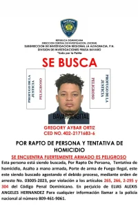 En Bávaro intensifican búsqueda de Gregory Aybar Ortiz considerado peligroso