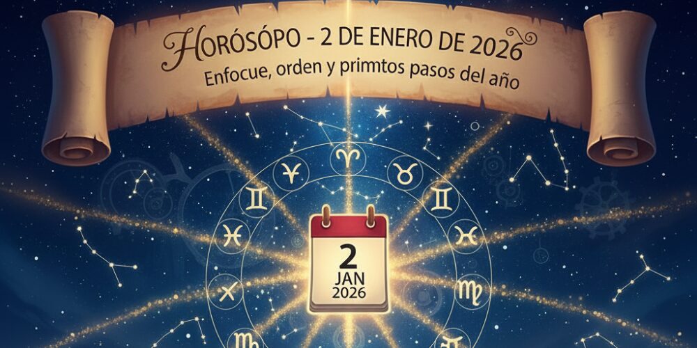 Horóscopo del 2 de enero de 2026: enfoque, orden y primeros pasos del año
