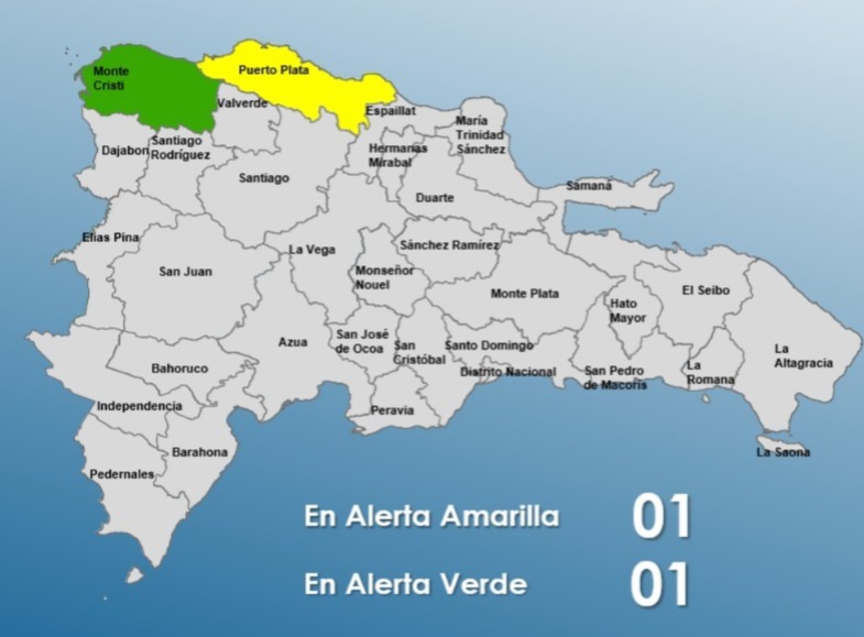 COE mantiene alerta amarilla y verde por condiciones meteorológicas en el país