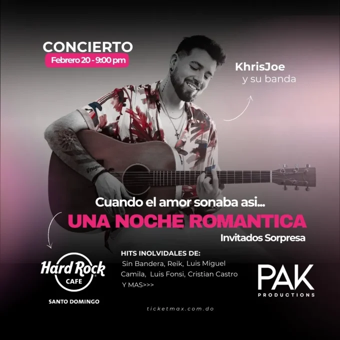 “Cuando el amor sonaba así” celebra su tercera edición este 20 de febrero en Hard Rock Café Santo Domingo
