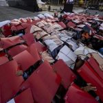 Chavistas forman imagen gigante para exigir liberación de Maduro