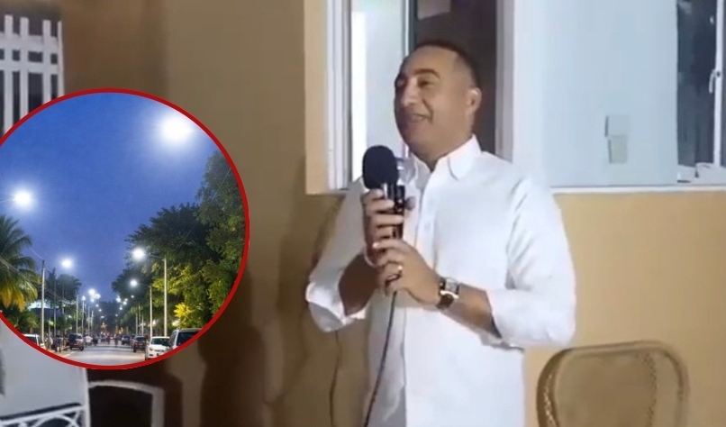 Alcaldía entrega 28 nuevas lámparas en comunidad Palma Coral