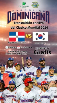En Verón se transmite en vivo el juego de RD vs Corea del Sur