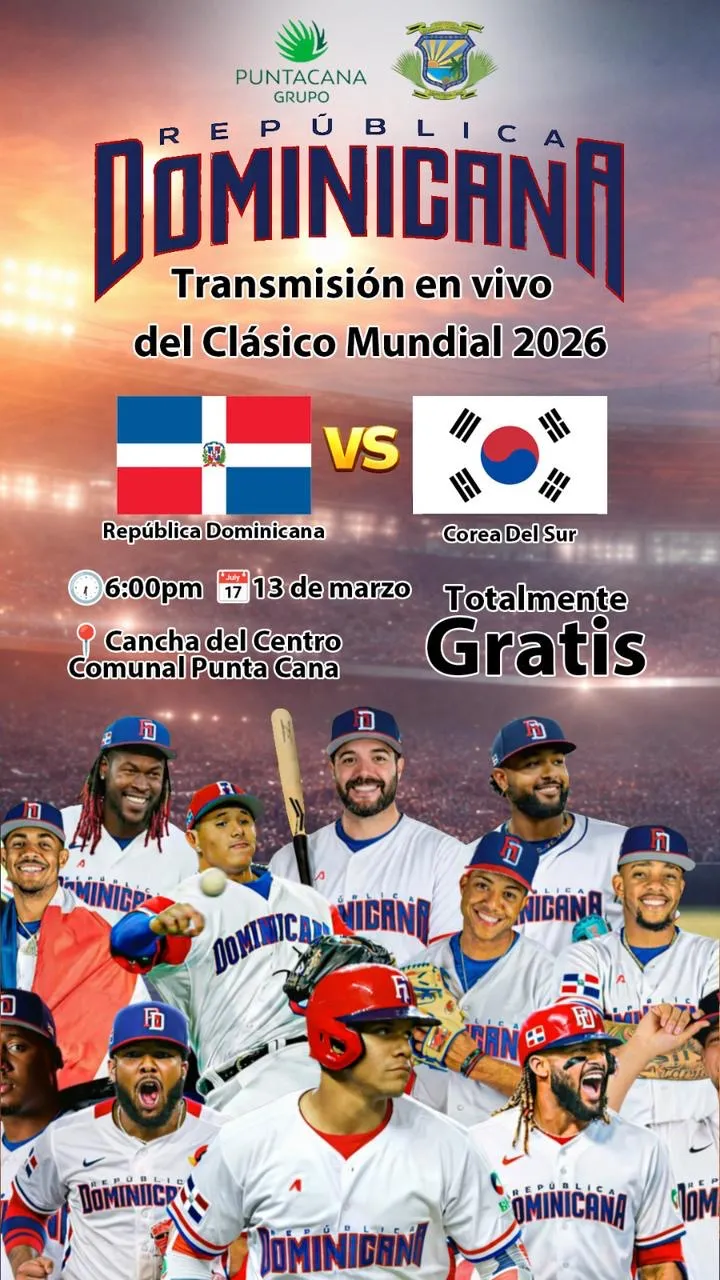 En Verón se transmite en vivo el juego de RD vs Corea del Sur