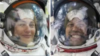 Dos astronautas de La NASA realizan una caminata espacial para modernizar la energía en la EEI
