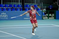 Peter Bertrán dominicano que enfrenta hoy al francés Lucas Van Assche en Copa Cana 2026