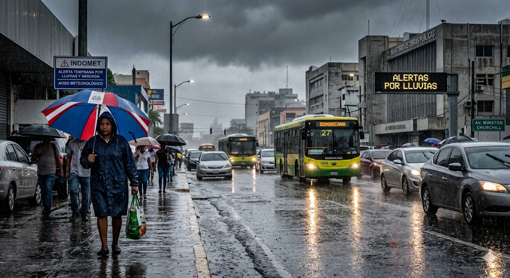 INDOMET mantiene alertas por lluvias; aguaceros continuarán por incidencia de frente frío y vaguada
